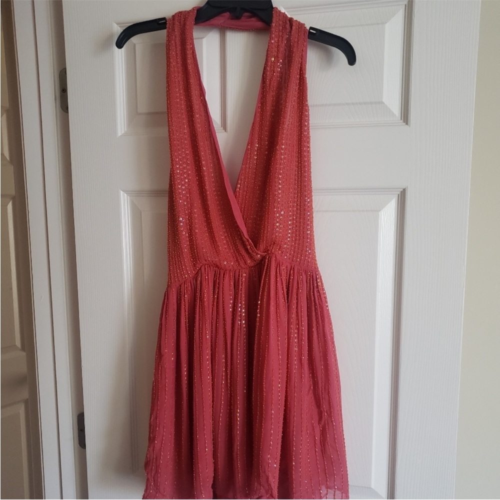 Chelsea & Violet Be Mine open back halter dress